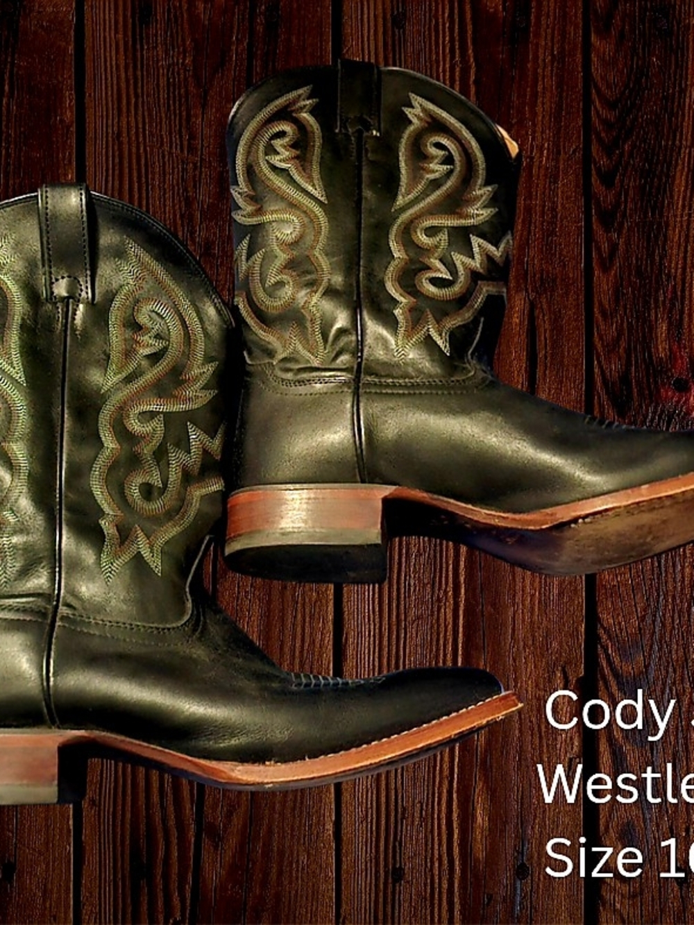Cody James Westley - Western Men's Black Leather Cowboy Boots